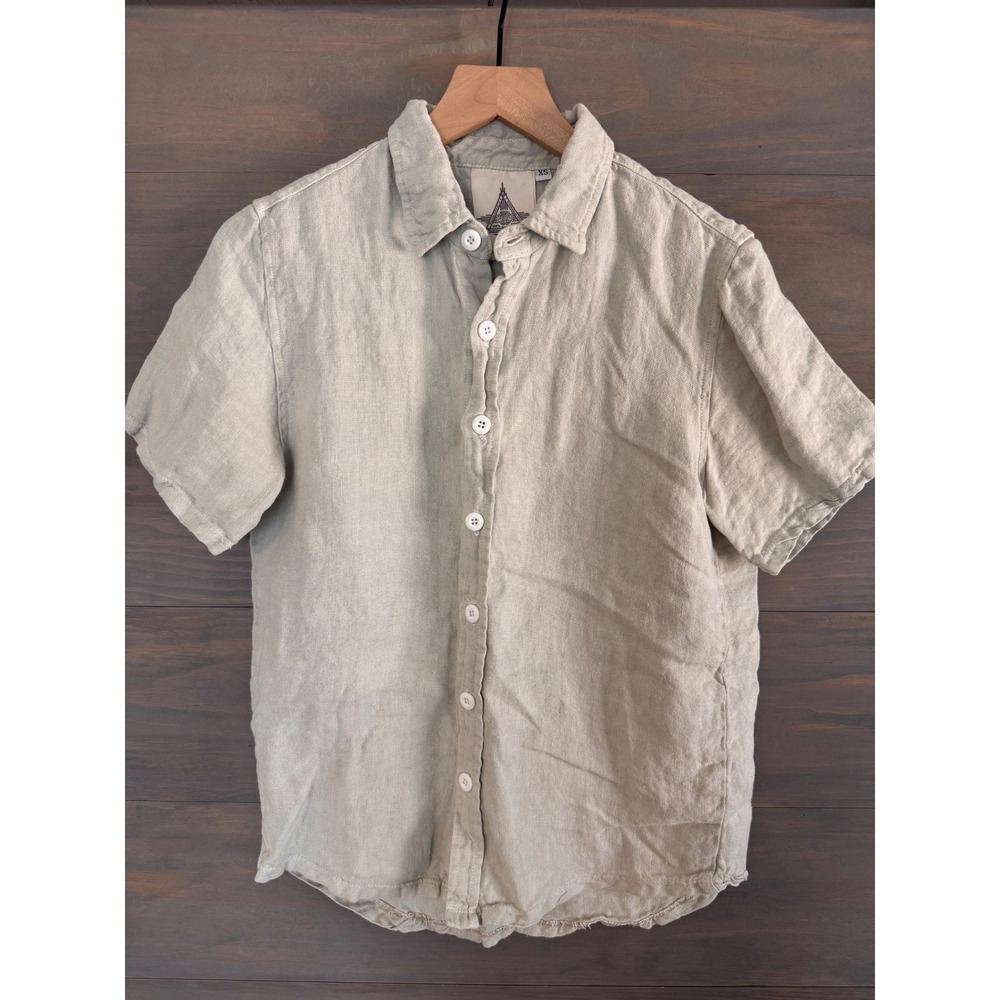 Jungmaven 100% Hemp Short Sleeve Button Down Shirt Mens XS Made in USA